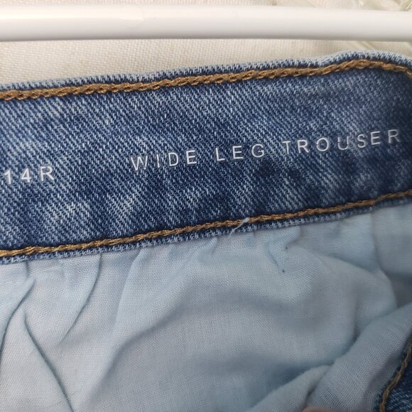 Use New Directions Women's Wide-Leg Trouser Size 14 Regular with Fringe Hem - Picture 3 of 9